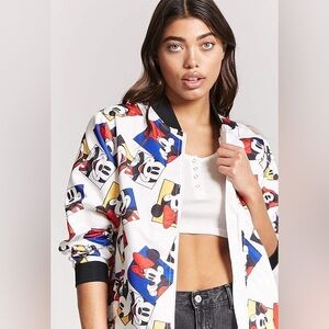 White Forever 21 Disney Bomber Jacket - US S